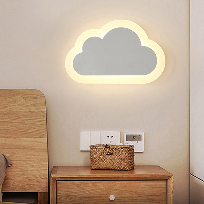 Stile per bambini unica sfumatura sfondata in metallo 1 illuminazione montata a parete