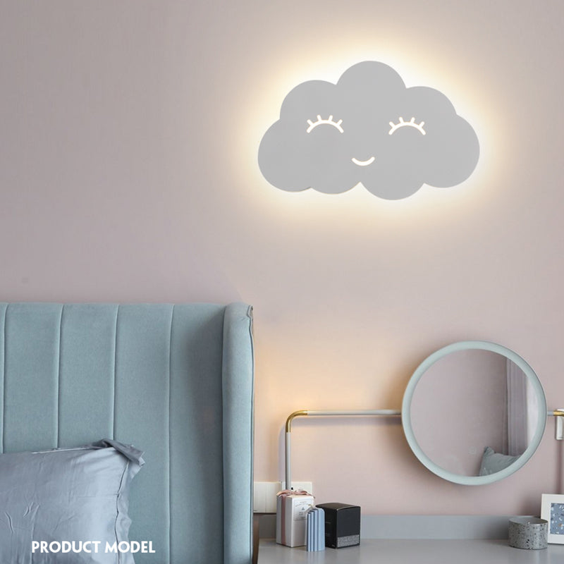 Stile per bambini unica sfumatura sfondata in metallo 1 illuminazione montata a parete