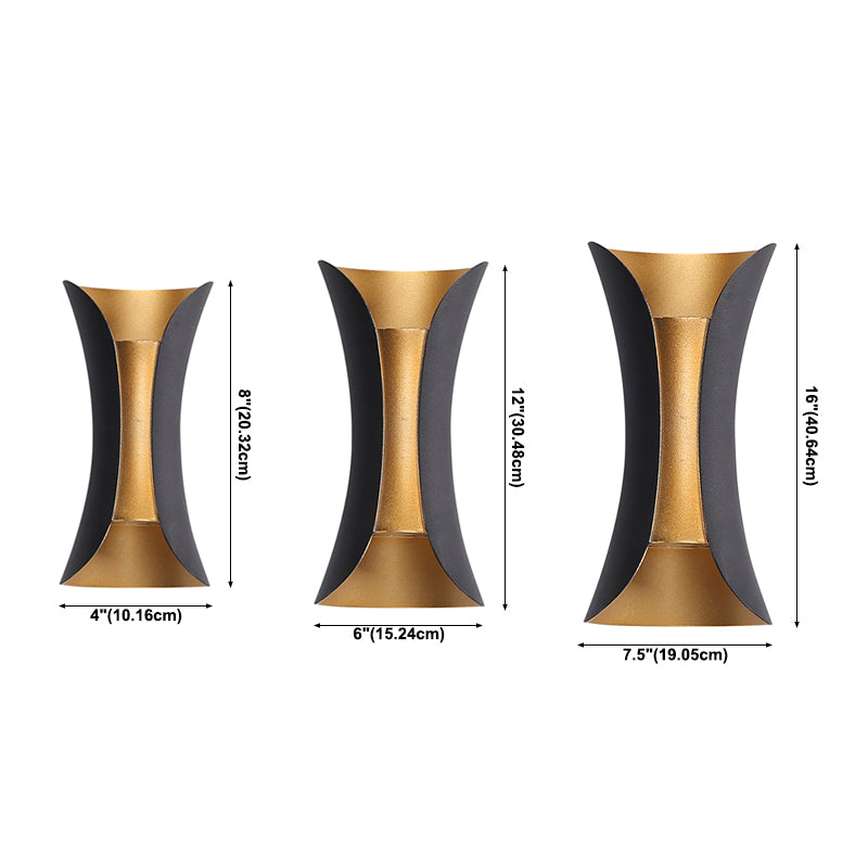 Moderner Stil Geometrischer Schatten Wandleuchten Metall 2 Leuchten Wandmontierte Beleuchtung
