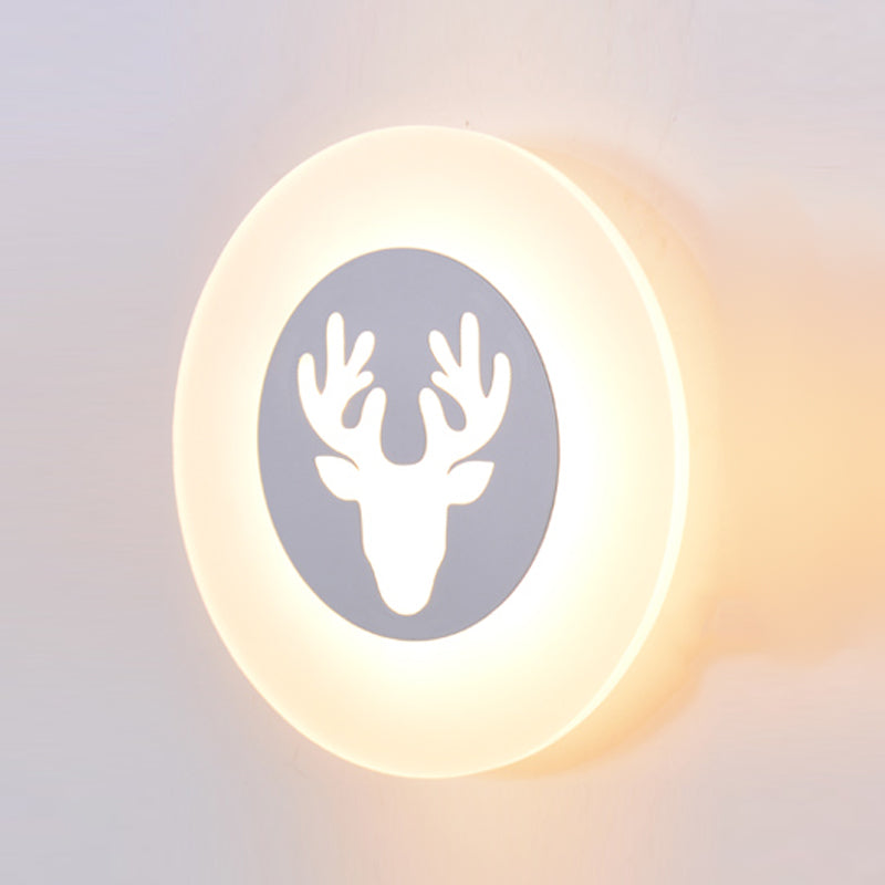 Moderner Stil Geometrischer Wandleuchten Metall Multi -Lichter Wandlampen in Weiß