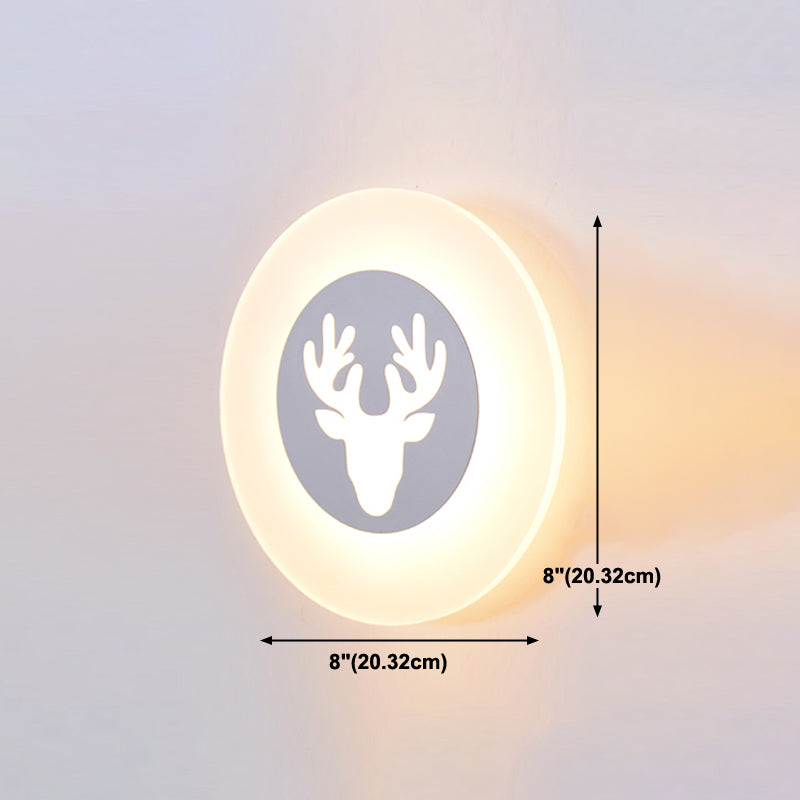 Moderner Stil Geometrischer Wandleuchten Metall Multi -Lichter Wandlampen in Weiß