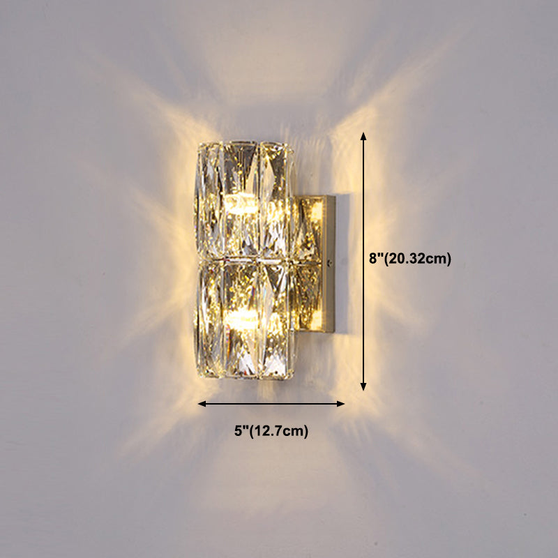 Geometrische Wandlampen moderner Kristallwandleuchten für Wohnzimmer