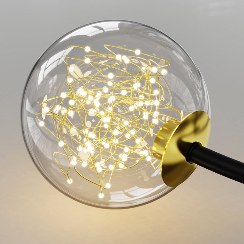 Forme de bille Lumière de mur de verre Style moderne 1 lumière lumineuse lumière murale