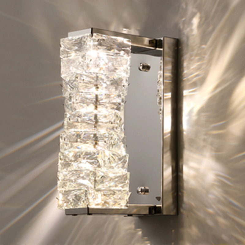 Multi Light Strip Wall Sconce Postmodern Style Crystal Wall Lighting for Dining Room