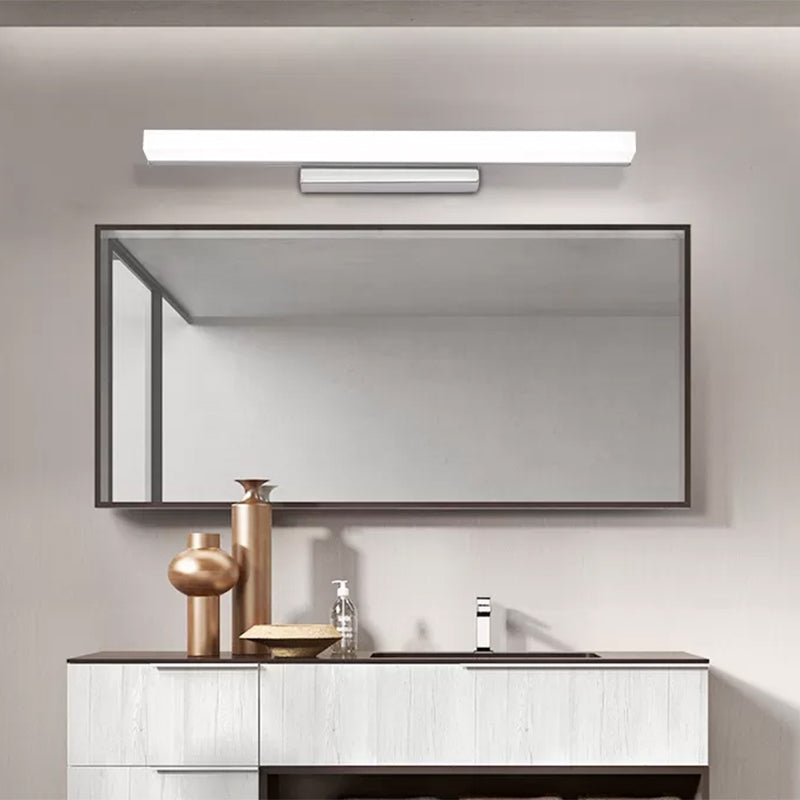 Metal Strip Wall Vanity Light Modern Style 1 Light Vanity Lighting Ideas