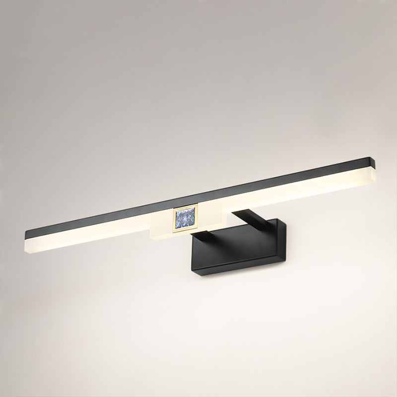 Linear Metal Wall Sconce Modern Style 1-Light Mirror Wall Mount Lighting