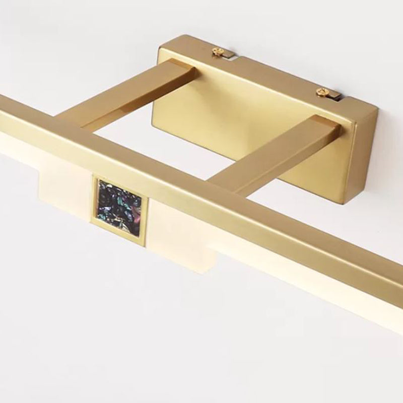 Linear Metal Wall Sconce Modern Style 1-Light Mirror Wall Mount Lighting