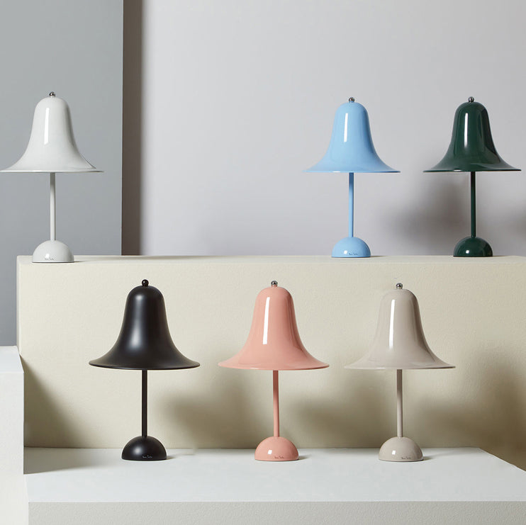 Minimalist Style Night Table Lamp Metal Hat Shape Bedroom Table Light
