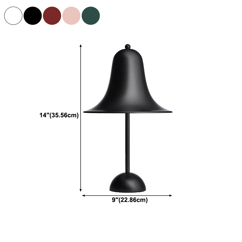 Minimalist Style Night Table Lamp Metal Hat Shape Bedroom Table Light