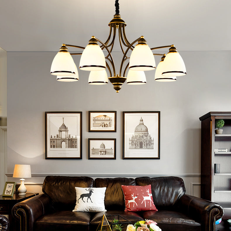 Lampadario in stile americano lampadario multi -testa appeso alla luce per il salotto