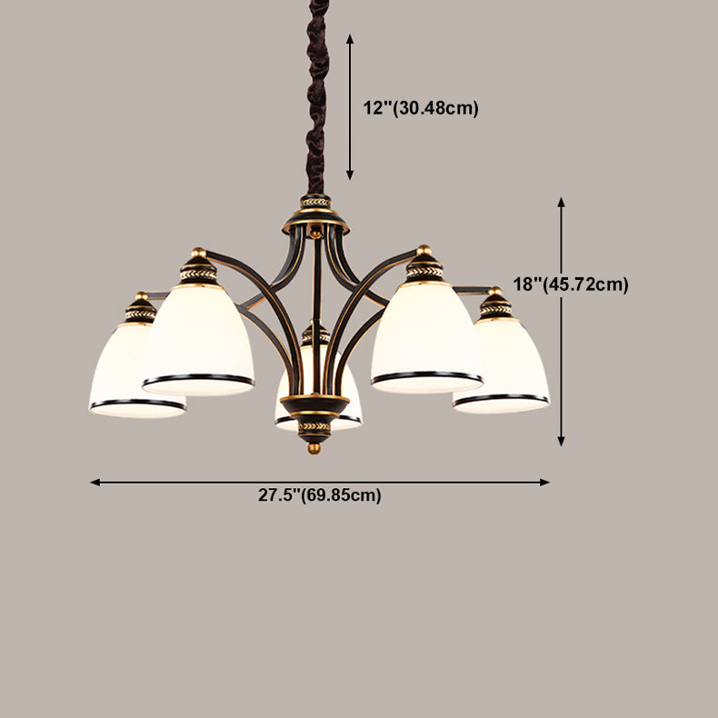Lampadario in stile americano lampadario multi -testa appeso alla luce per il salotto