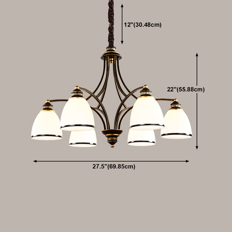 Lampadario in stile americano lampadario multi -testa appeso alla luce per il salotto