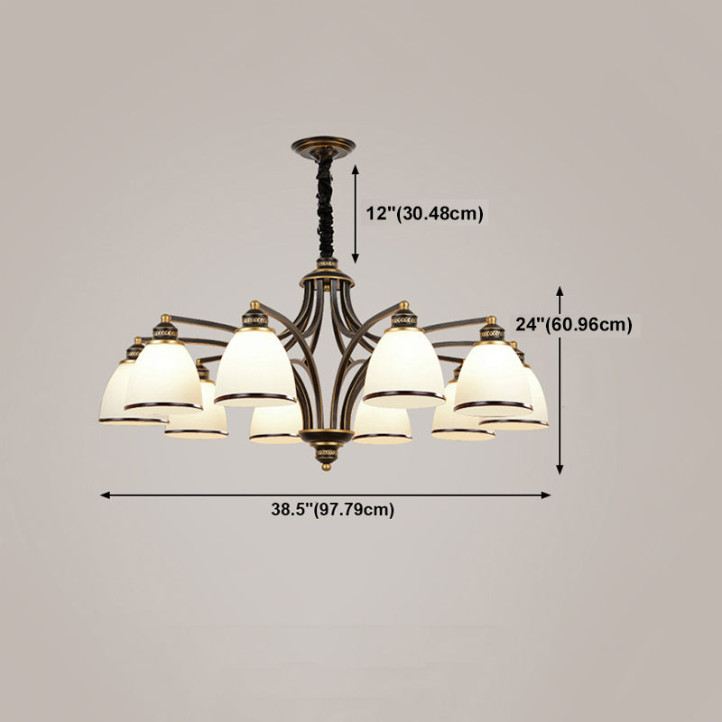 Lampadario in stile americano lampadario multi -testa appeso alla luce per il salotto