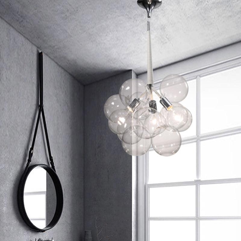 Contemporary Style Spherical Pendant Chandeliers Clear Glass Chandelier Lights
