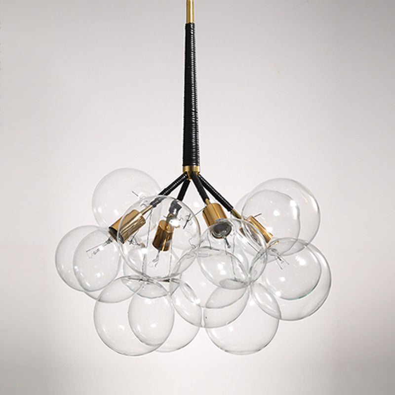 Contemporary Style Spherical Pendant Chandeliers Clear Glass Chandelier Lights