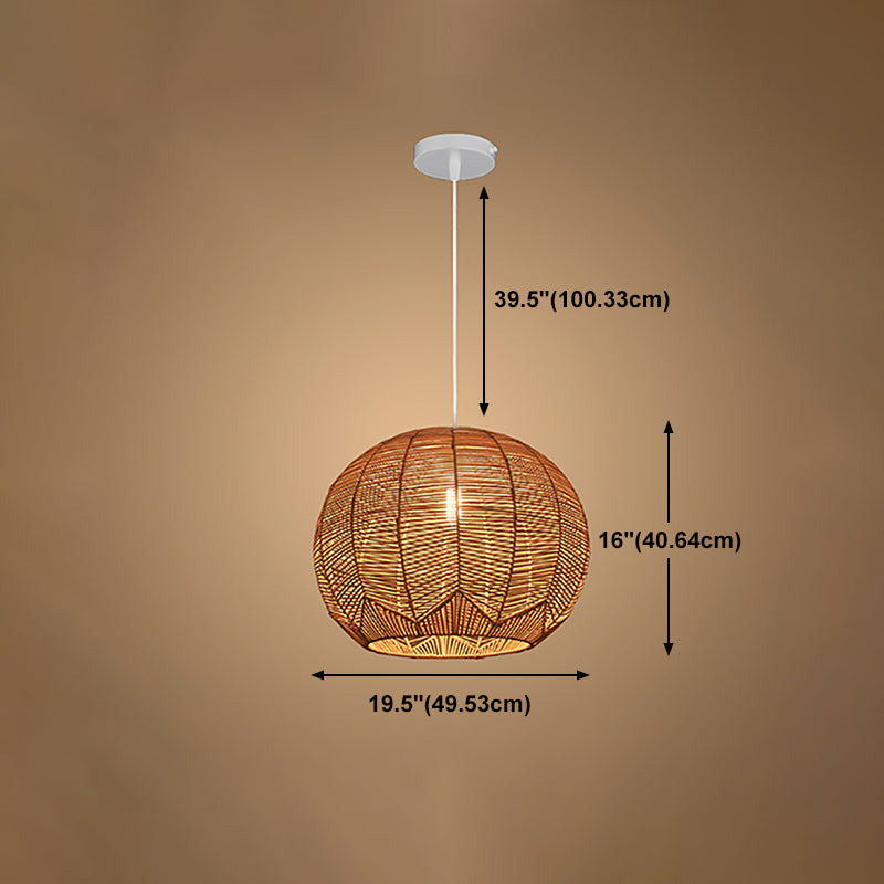 Luz de ratán contemporánea Domina de iluminación de cúpula de ratán para el comedor