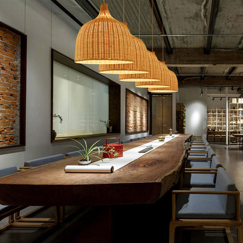 Luz de ratán moderna Simplicidad simplura accesorio de iluminación pendiente para restaurante
