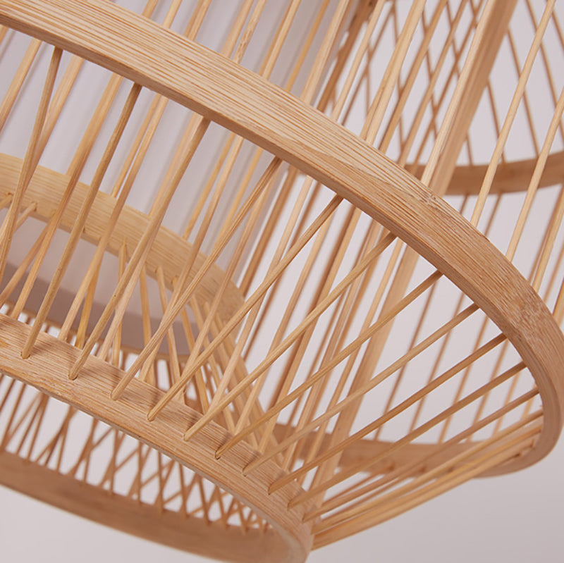 Luz moderna para colgar hogar geométrico bambú de bambú Luz para sala de estar