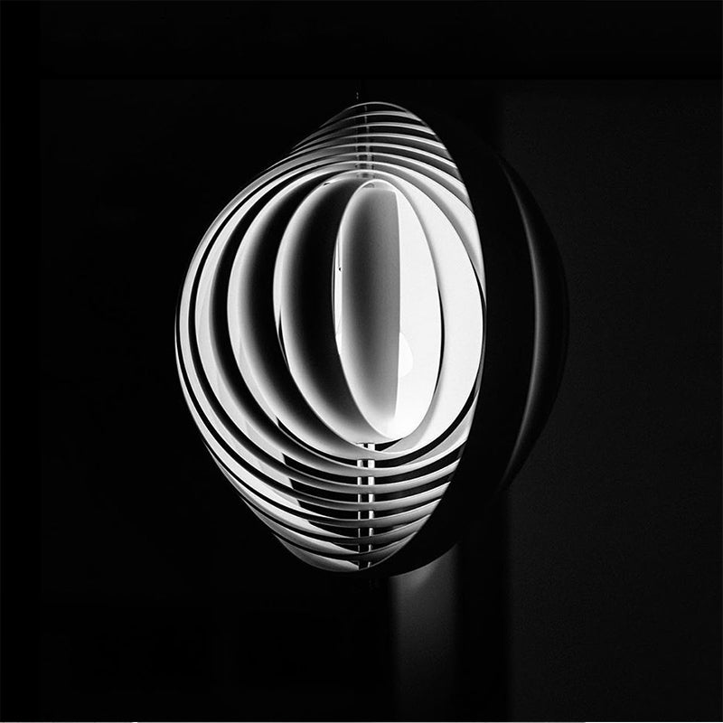 Modern Moon-shaped Shade Hanging Light Household Metallic Art Pendent Light