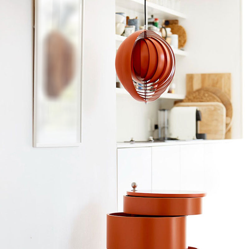 Modern Moon-shaped Shade Hanging Light Household Metallic Art Pendent Light