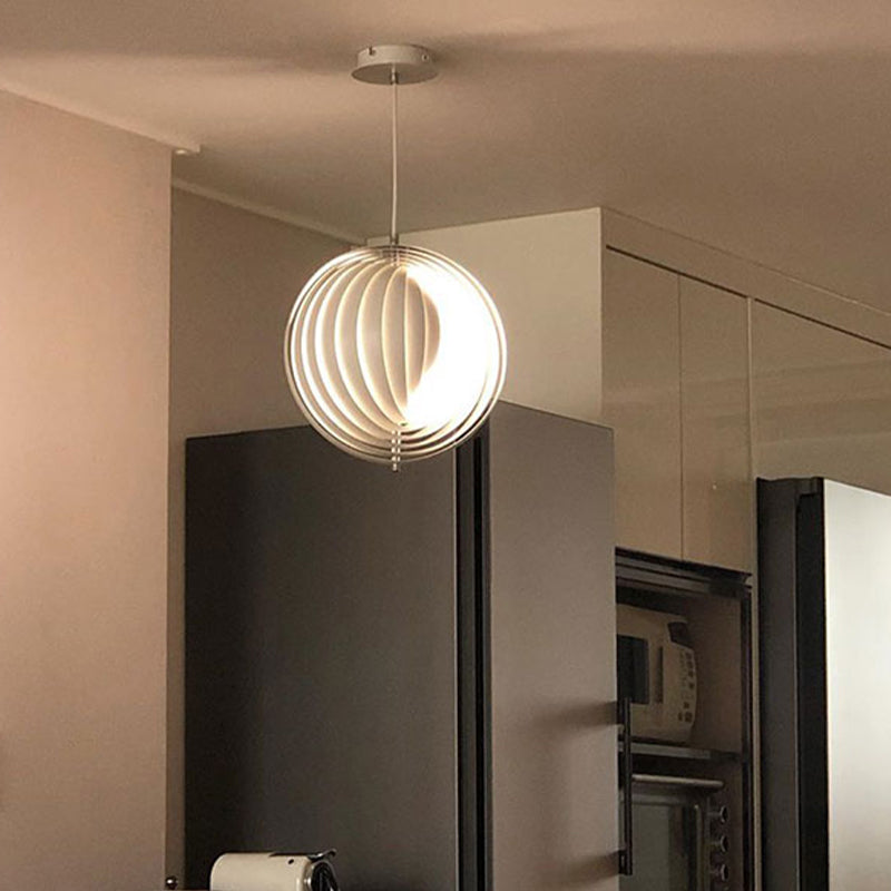 Modern Moon-shaped Shade Hanging Light Household Metallic Art Pendent Light