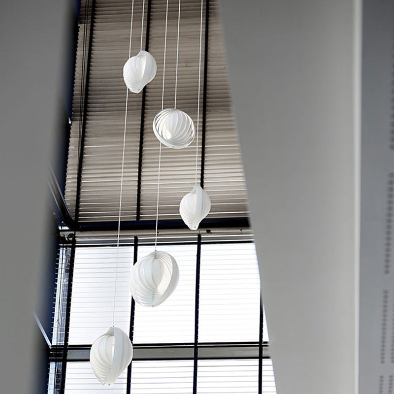 Modern Moon-shaped Shade Hanging Light Household Metallic Art Pendent Light