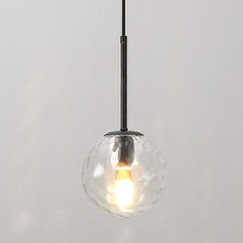 Forme sphérique Éclairage suspendu en verre de style moderne 1 lampe suspendue légère pour le salon