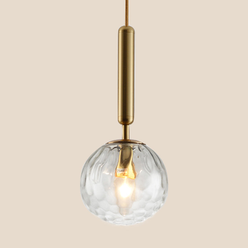 Forme sphérique Éclairage suspendu en verre de style moderne 1 lampe suspendue légère pour le salon
