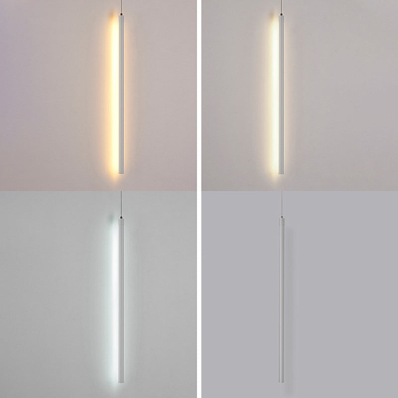 Linear Shape Metal Hanging Light Modern Style 1 Light Hanging Light Fixtures