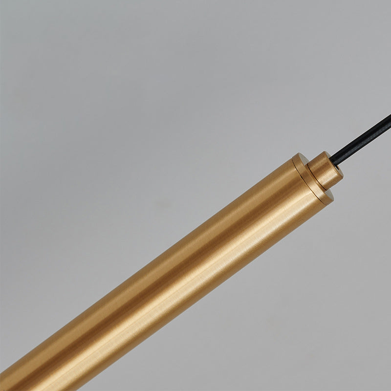 Linear Shape Hanging Lighting Modern Style Metal 2 Light Hanging Lamp for Living Room