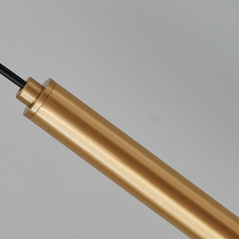 Linear Shape Hanging Lighting Modern Style Metal 2 Light Hanging Lamp for Living Room