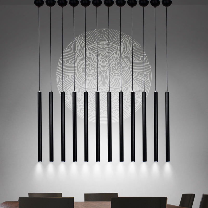 Forme cylindrique Métal Hanging Light Moderne Style 1 Lumière Lumière Lumière