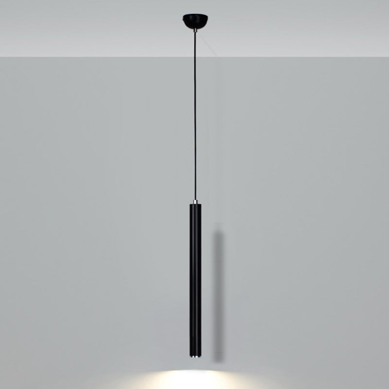 Forme cylindrique Métal Hanging Light Moderne Style 1 Lumière Lumière Lumière