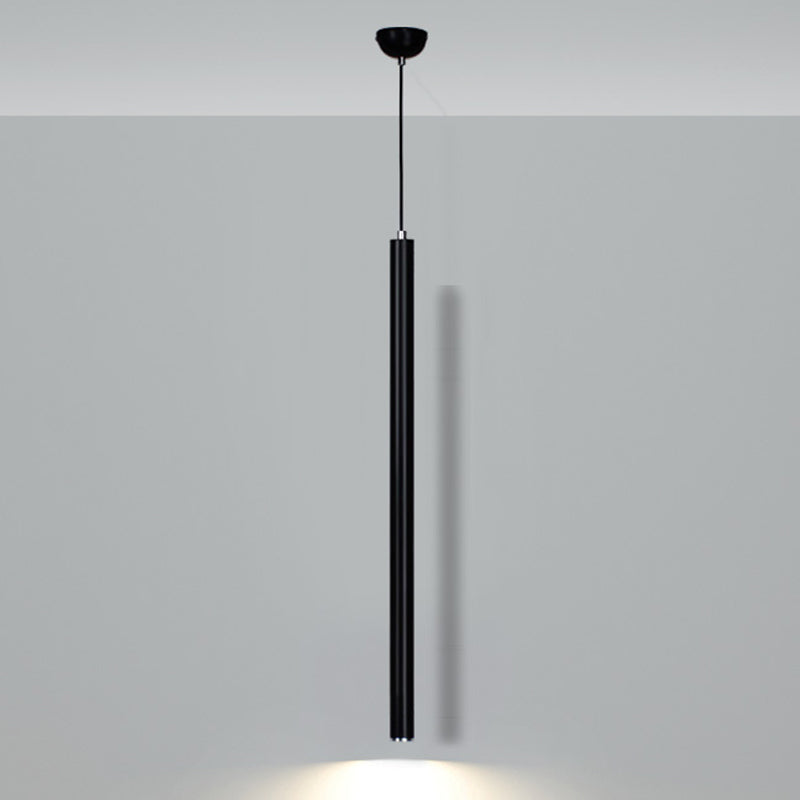 Forme cylindrique Métal Hanging Light Moderne Style 1 Lumière Lumière Lumière