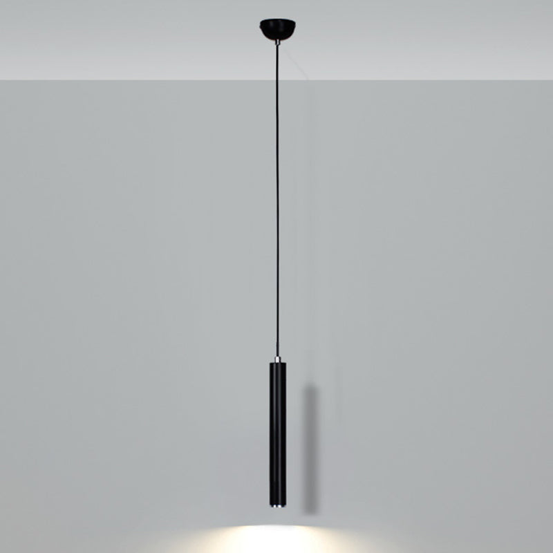 Forme cylindrique Métal Hanging Light Moderne Style 1 Lumière Lumière Lumière