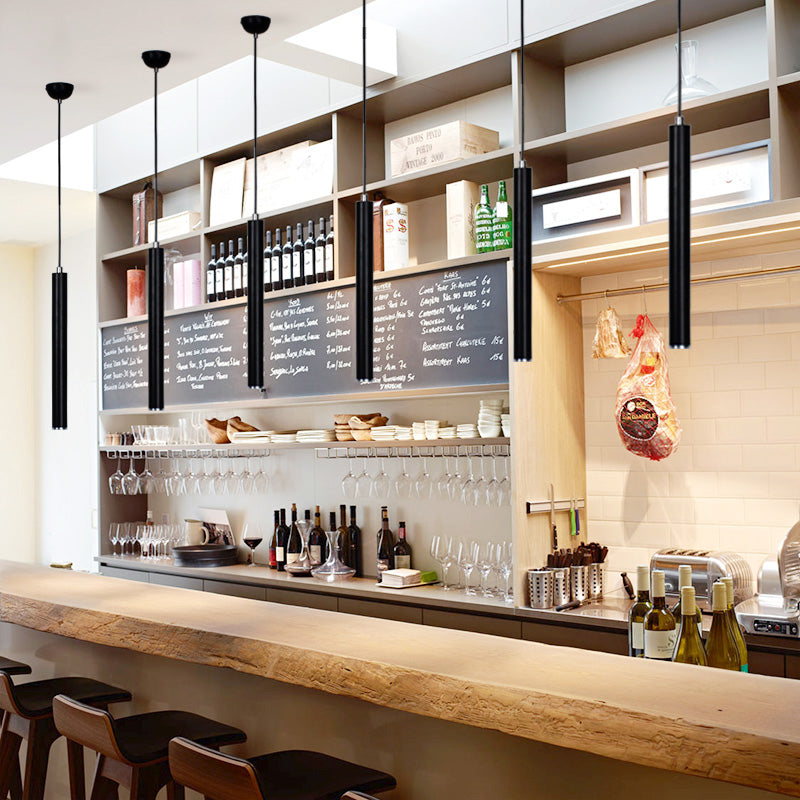 Forme cylindrique Métal Hanging Light Moderne Style 1 Lumière Lumière Lumière