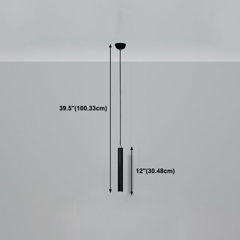 Forme cylindrique Métal Hanging Light Moderne Style 1 Lumière Lumière Lumière