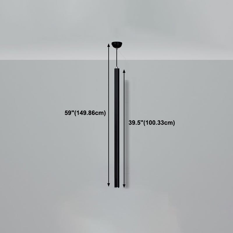 Forme cylindrique Métal Hanging Light Moderne Style 1 Lumière Lumière Lumière