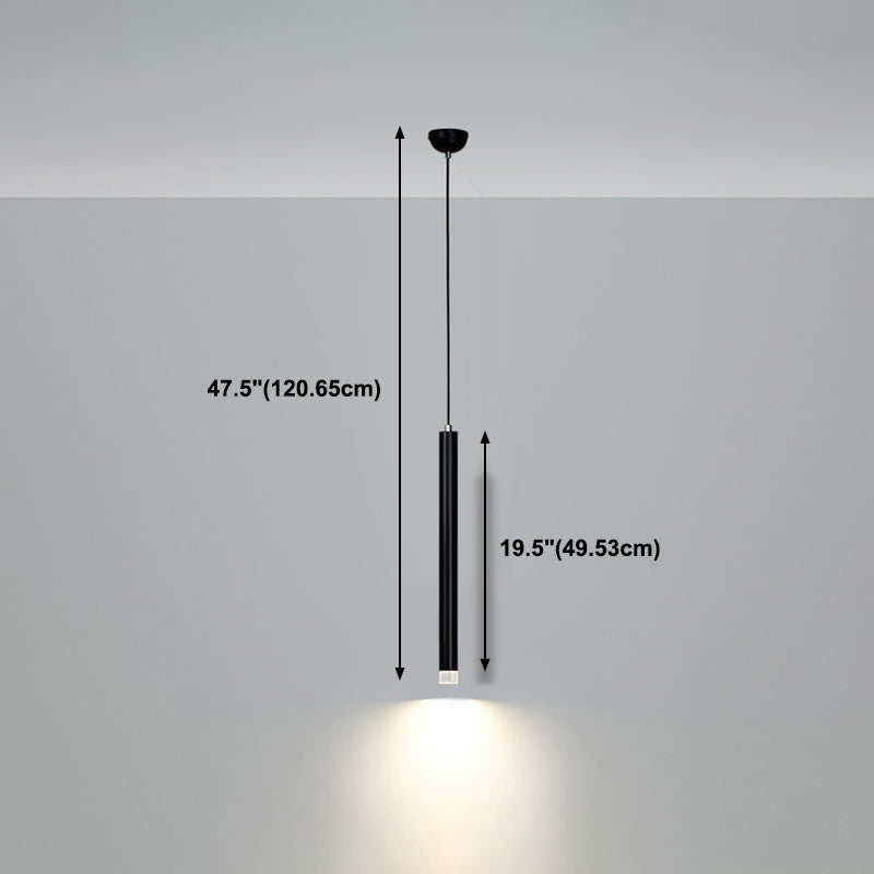 Forme cylindrique Métal Hanging Light Moderne Style 1 Lumière Lumière Lumière