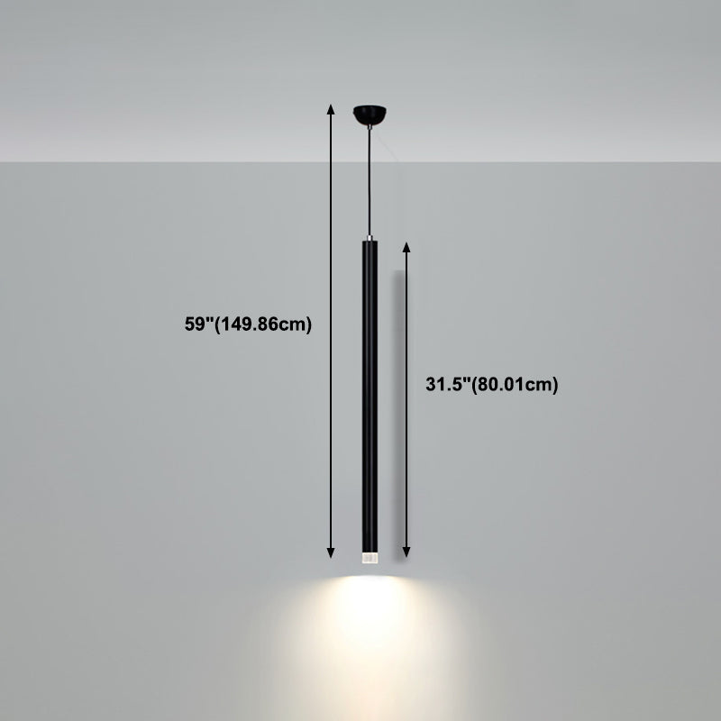 Forme cylindrique Métal Hanging Light Moderne Style 1 Lumière Lumière Lumière