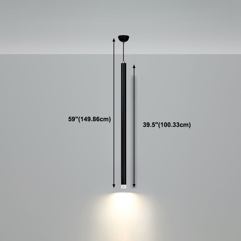 Forme cylindrique Métal Hanging Light Moderne Style 1 Lumière Lumière Lumière