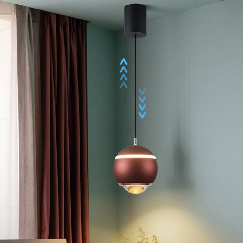 Spherical Shape Hanging Lighting Modern Style Metal 2 Light Hanging Lamp for Living Room