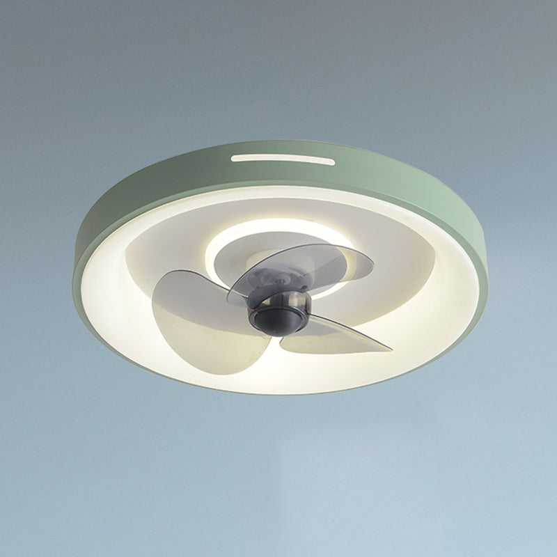 Modern Geometric Fan Light Metal Colorful 20" Wide Flush Mount Light for Living Room