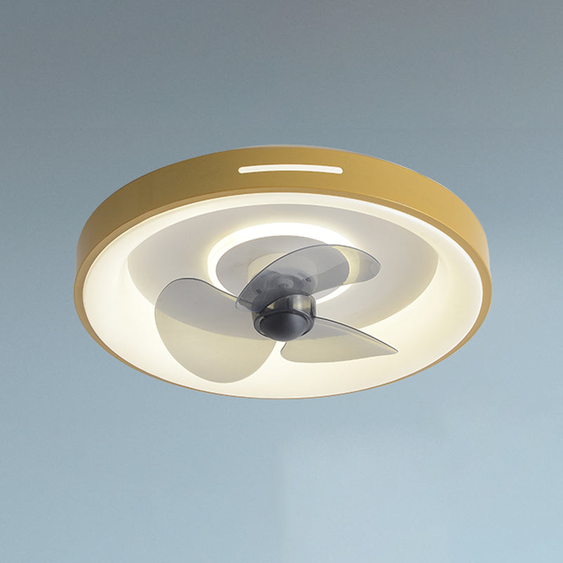 Modern Geometric Fan Light Metal Colorful 20" Wide Flush Mount Light for Living Room