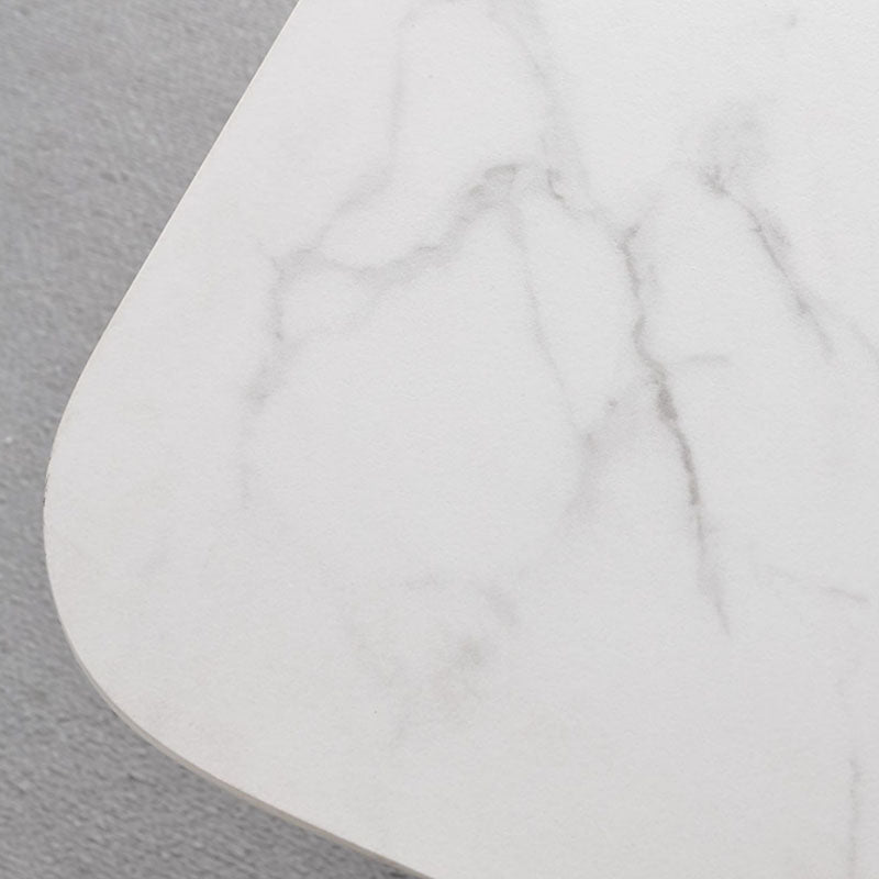 Modern 1/2/5/6 Pieces Acrylic Dining Table Set with White Sintered Stone Top Dinette Set