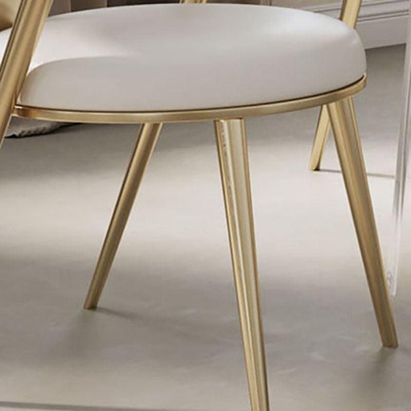 Modern 1/2/5/6 Pieces Acrylic Dining Table Set with White Sintered Stone Top Dinette Set