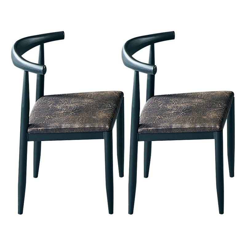 Industrial 1/2/5/7 Pièces Ensemble de restauration Table à manger en bois massif avec chaises en cuir