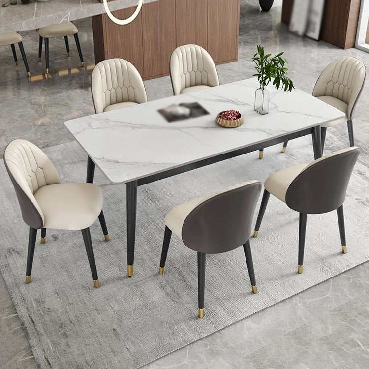 Glam Style 1/2/3/5/7 Pieces Dining Set Sintered Stone Dining Table Set for Home Use
