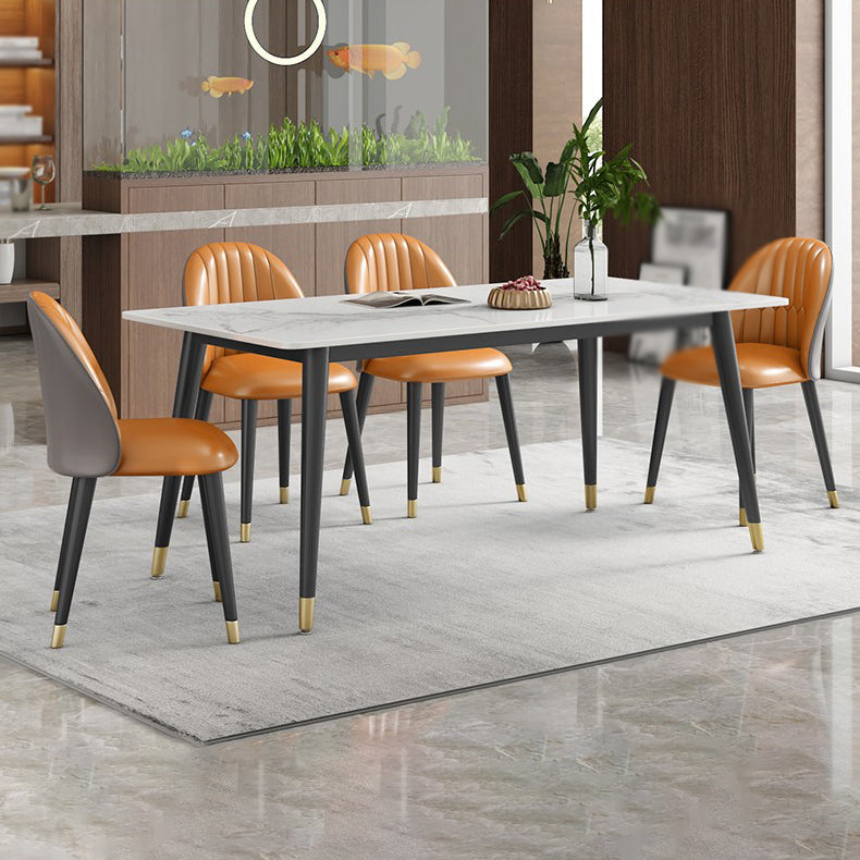 Glam Style 1/2/3/5/7 Pieces Dining Set Sintered Stone Dining Table Set for Home Use