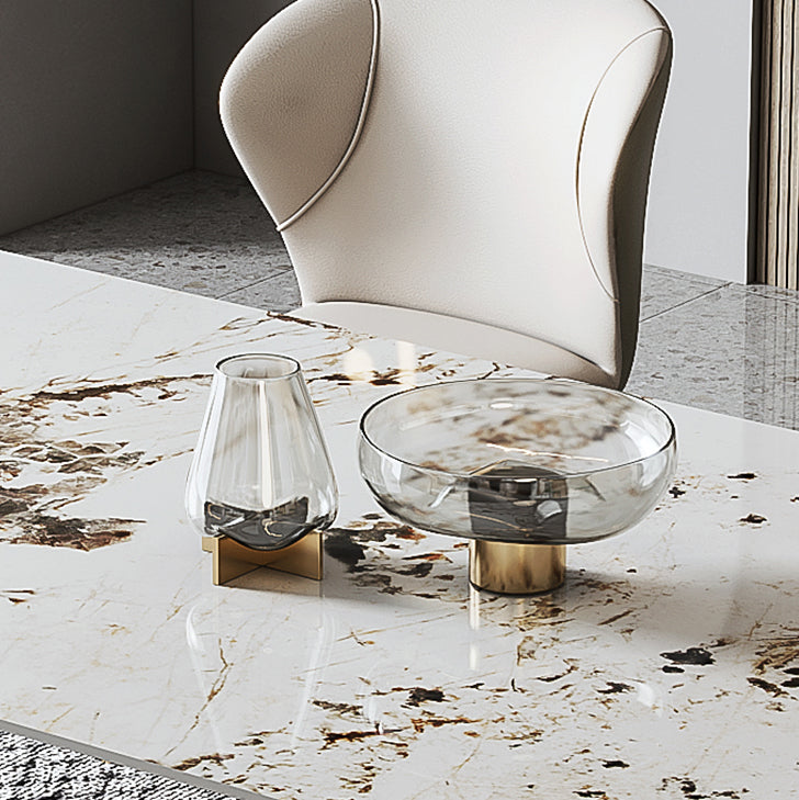 Style contemporain 1/4/5/6/7 pièces meubles meubles de table à manger en pierre fritté pour cuisine